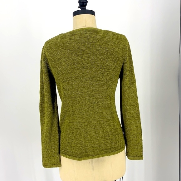 PENDLETON Beautiful Button up Kelly Green button Crewneck Sweater Size Small - Picture 3 of 8